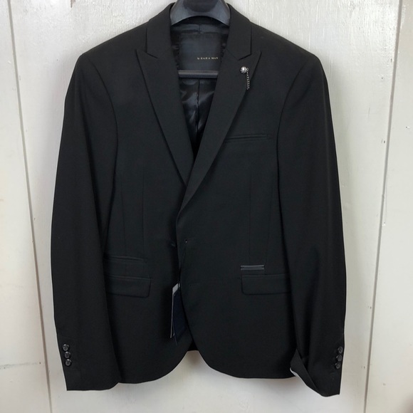 zara black suit jacket